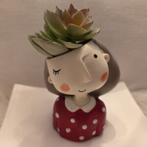 Polka Dot Lady Succulant Vase